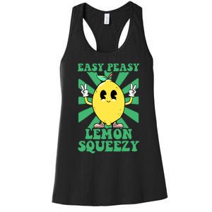 Easy Peasy Lemon Squeezy Lemonade Stand Crew Summer Women's Racerback Tank