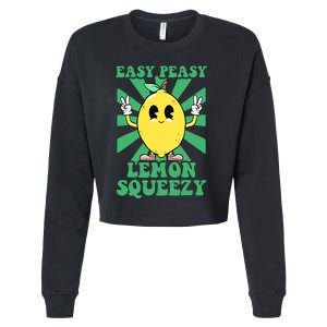 Easy Peasy Lemon Squeezy Lemonade Stand Crew Summer Cropped Pullover Crew