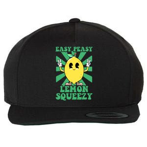 Easy Peasy Lemon Squeezy Lemonade Stand Crew Summer Wool Snapback Cap