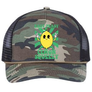 Easy Peasy Lemon Squeezy Lemonade Stand Crew Summer Retro Rope Trucker Hat Cap