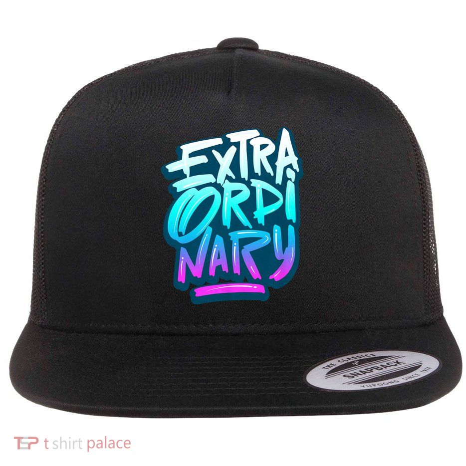 Extraordinary People Motivation Quotes Style Be Different Flat Bill Trucker Hat