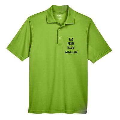 End Pride Month Pride Is A SIN Men's Origin Performance Piqué Polo