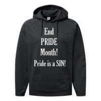 End Pride Month Pride Is A SIN Performance Fleece Hoodie