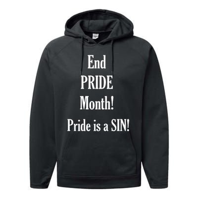 End Pride Month Pride Is A SIN Performance Fleece Hoodie