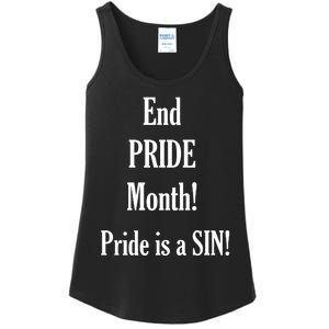 End Pride Month Pride Is A SIN Ladies Essential Tank