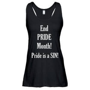 End Pride Month Pride Is A SIN Ladies Essential Flowy Tank