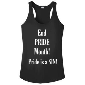 End Pride Month Pride Is A SIN Ladies PosiCharge Competitor Racerback Tank