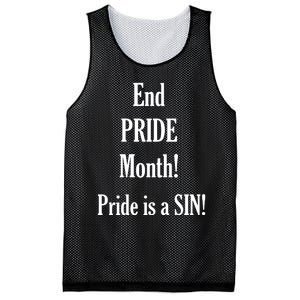 End Pride Month Pride Is A SIN Mesh Reversible Basketball Jersey Tank