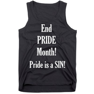 End Pride Month Pride Is A SIN Tank Top