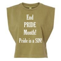 End Pride Month Pride Is A SIN Garment-Dyed Women's Muscle Tee