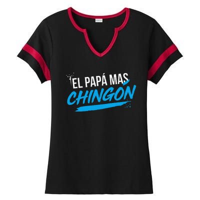 El Papa Mas Chingon Dia Del Padre Regalo Ladies Halftime Notch Neck Tee