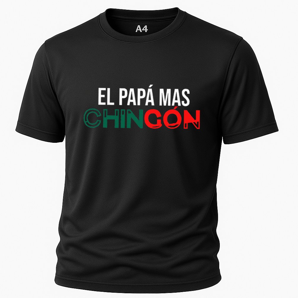 El Papa Mas Chingon Funny Spanish Cooling Performance Crew T-Shirt