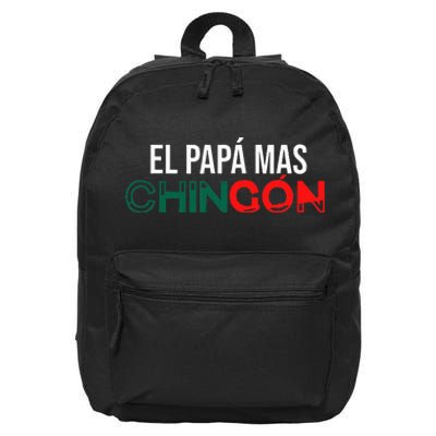 El Papa Mas Chingon Funny Spanish 16 in Basic Backpack