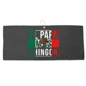 El Papa Mas Chingon Funny Best Mexican Dad Gift Large Microfiber Waffle Golf Towel