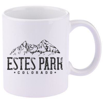 Estes Park Mountains Vintage Colorado 11oz C Handle Ceramic Mug