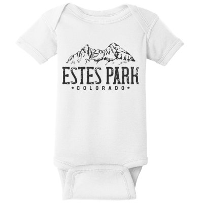 Estes Park Mountains Vintage Colorado Baby Bodysuit
