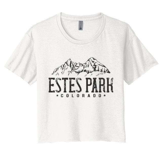 Estes Park Mountains Vintage Colorado Crop Top