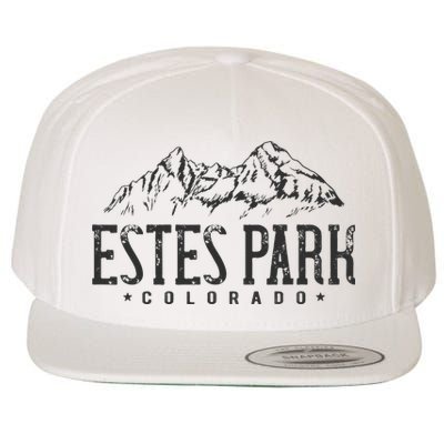 Estes Park Mountains Vintage Colorado Wool Snapback Cap
