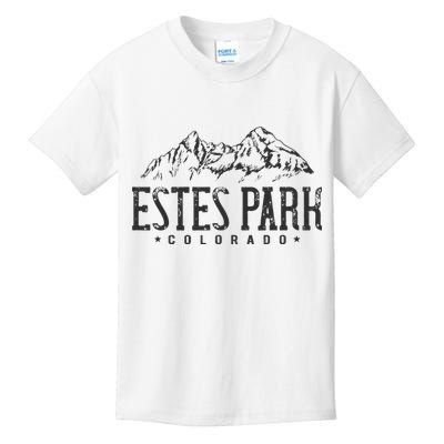 Estes Park Mountains Vintage Colorado Kids T-Shirt