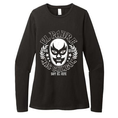 El Padre Mas Chingon Por Vida Soy El Jefe Luchador Mask Wrestler Womens CVC Long Sleeve Shirt