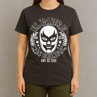El Padre Mas Chingon Por Vida Soy El Jefe Luchador Mask Wrestler T-Shirt