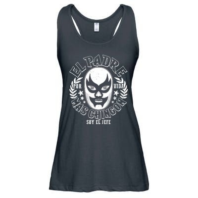 El Padre Mas Chingon Por Vida Soy El Jefe Luchador Mask Wrestler Ladies Essential Flowy Tank