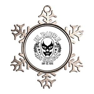 El Padre Mas Chingon Por Vida Soy El Jefe Luchador Mask Wrestler Metallic Star Ornament