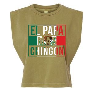 El Papa Mas Chingon Funny Best Mexican Dad Gift Garment-Dyed Women's Muscle Tee