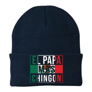 El Papa Mas Chingon Funny Best Mexican Dad Gift Knit Cap Winter Beanie