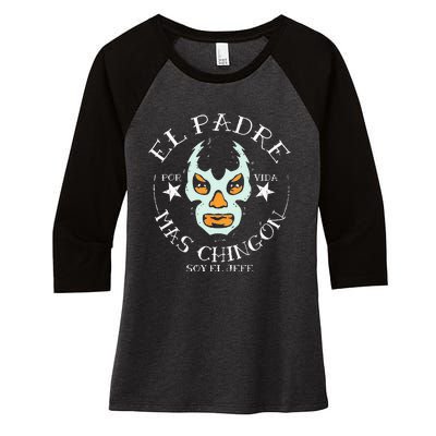 El Padre Mas Chingon Women's Tri-Blend 3/4-Sleeve Raglan Shirt