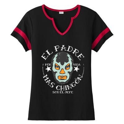 El Padre Mas Chingon Ladies Halftime Notch Neck Tee