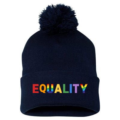 Equality Pride Month Celebration Pom Pom 12in Knit Beanie