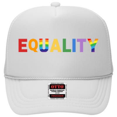 Equality Pride Month Celebration High Crown Mesh Back Trucker Hat