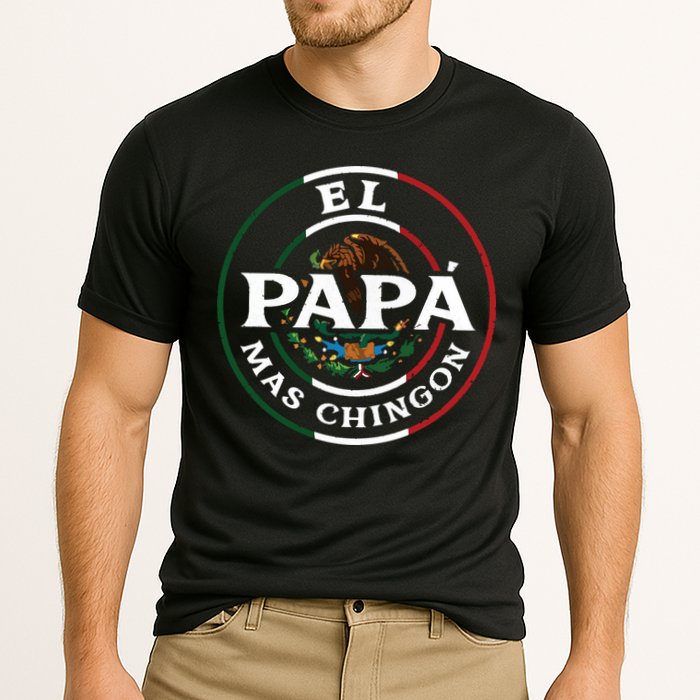 El Papa Mas Chingon For Mexican Dad Cooling Performance Crew T-Shirt
