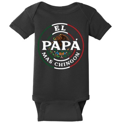 El Papa Mas Chingon For Mexican Dad Baby Bodysuit
