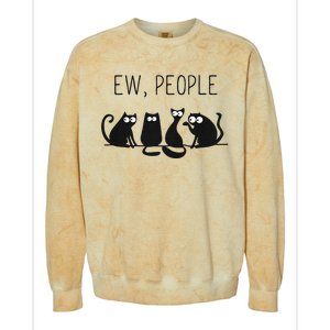 EW PEOPLE Meowy CAT Lovers GIF Perfect Gift Idea Colorblast Crewneck Sweatshirt