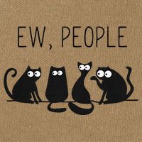 EW PEOPLE Meowy CAT Lovers GIF Perfect Gift Idea Cotton Canvas Backpack