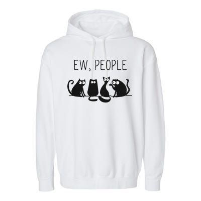 EW PEOPLE Meowy CAT Lovers GIF Perfect Gift Idea Garment-Dyed Fleece Hoodie