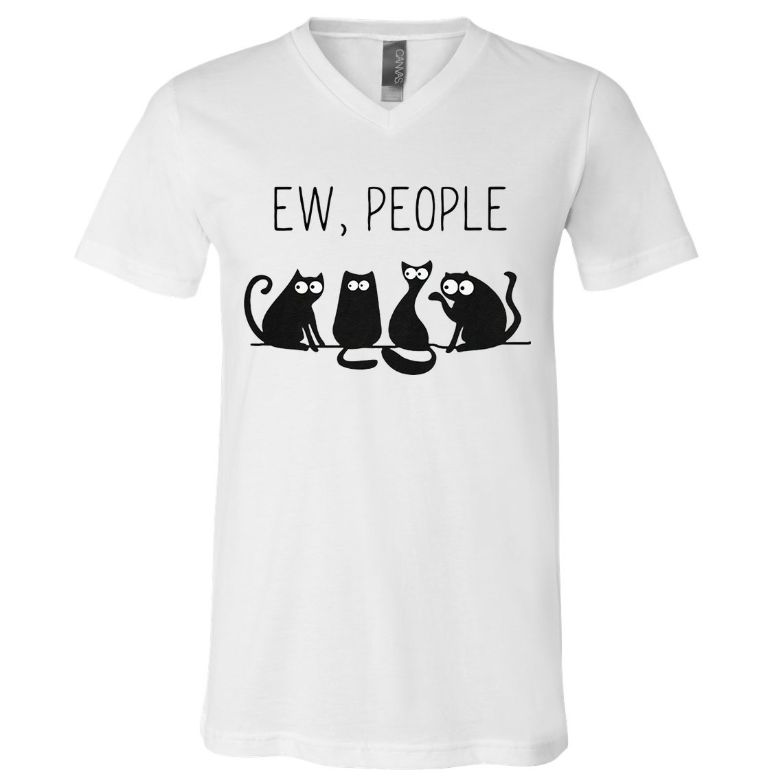 EW PEOPLE Meowy CAT Lovers GIF Perfect Gift Idea V-Neck T-Shirt