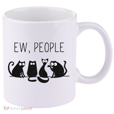EW PEOPLE Meowy CAT Lovers GIF Perfect Gift Idea 11oz C Handle Ceramic Mug