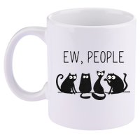 EW PEOPLE Meowy CAT Lovers GIF Perfect Gift Idea 11oz C Handle Ceramic Mug