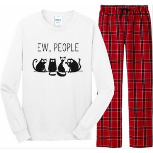 EW PEOPLE Meowy CAT Lovers GIF Perfect Gift Idea Long Sleeve Pajama Set