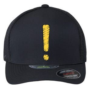 Exclamation Point Mark Punctuation Hyperbole Flexfit Unipanel Trucker Cap