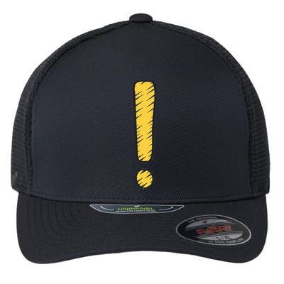 Exclamation Point Mark Punctuation Hyperbole Flexfit Unipanel Trucker Cap