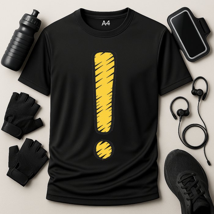 Exclamation Point Mark Punctuation Hyperbole Performance Shirt