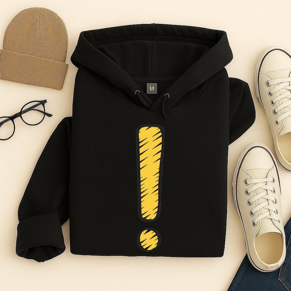 Exclamation Point Mark Punctuation Hyperbole Hoodie