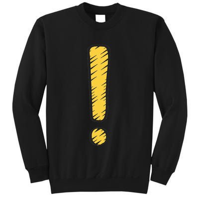 Exclamation Point Mark Punctuation Hyperbole Sweatshirt