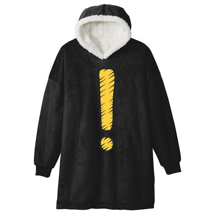 Exclamation Point Mark Punctuation Hyperbole Hooded Wearable Blanket