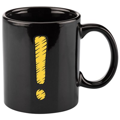 Exclamation Point Mark Punctuation Hyperbole 11oz C Handle Ceramic Mug