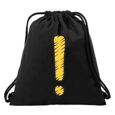 Exclamation Point Mark Punctuation Hyperbole Drawstring Bag